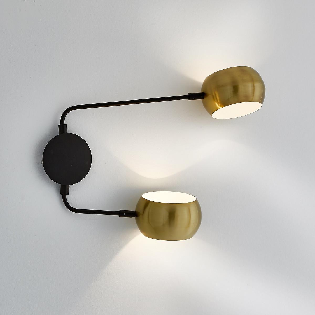 Elori Black & Brass Double Wall Light – image 4