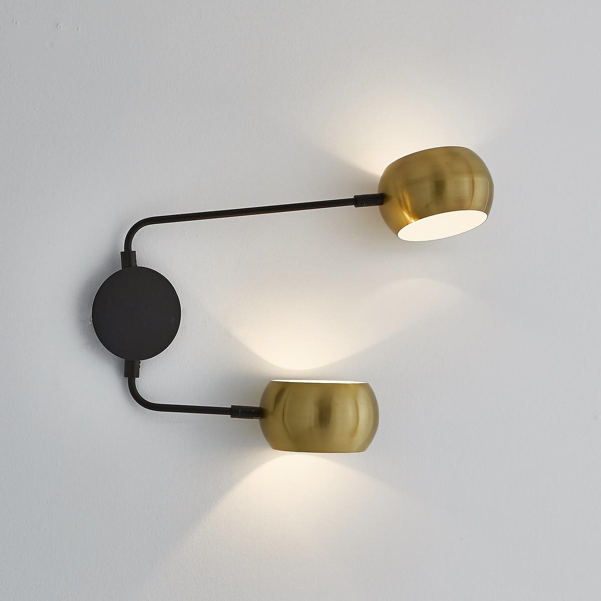 Elori Black & Brass Double Wall Light – image 5