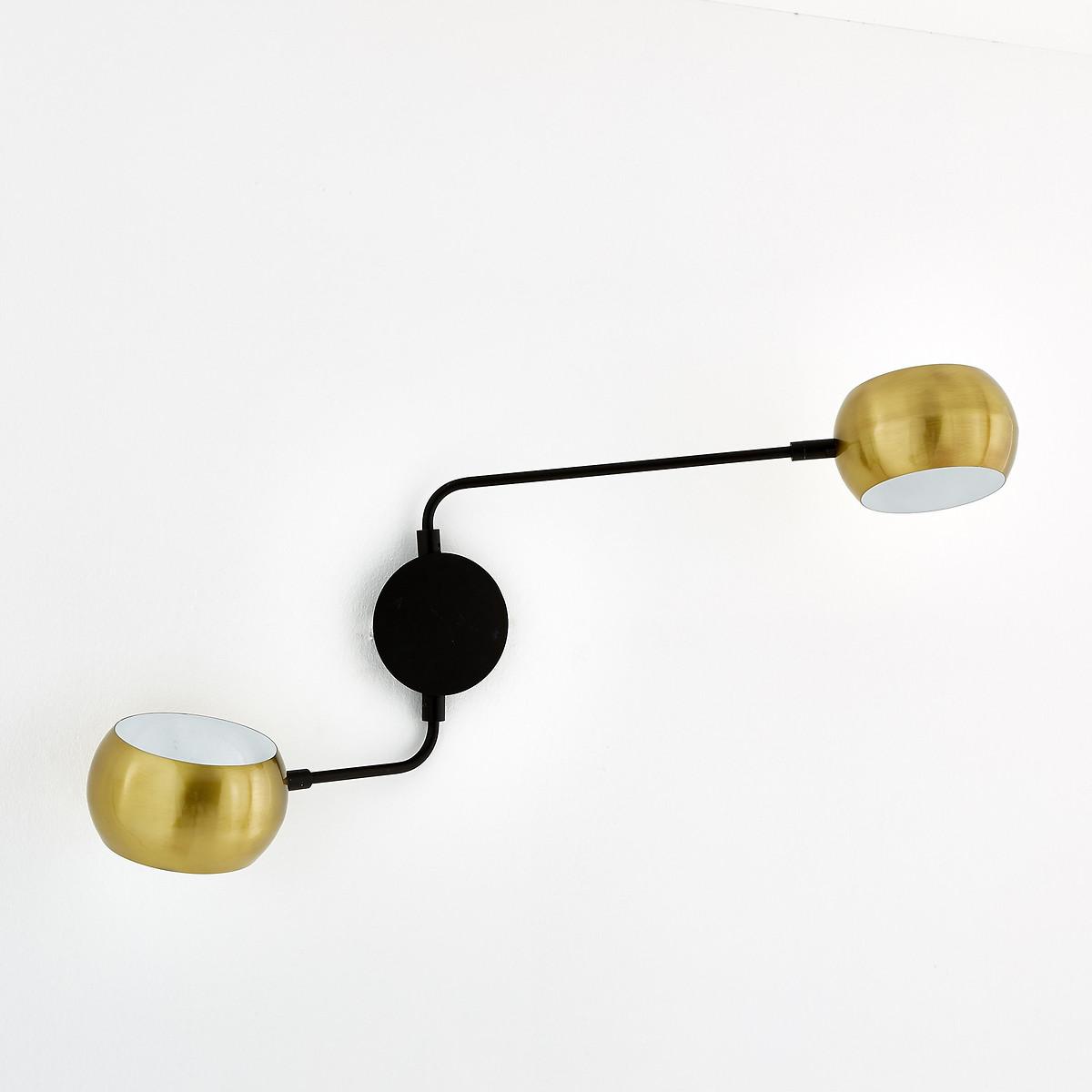 Elori Black & Brass Double Wall Light – image 6