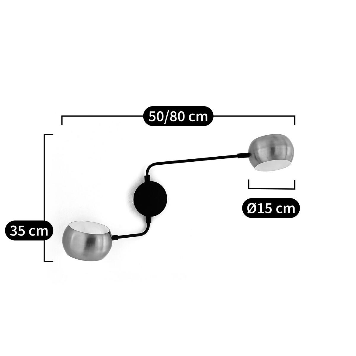 Elori Black & Brass Double Wall Light – image 7