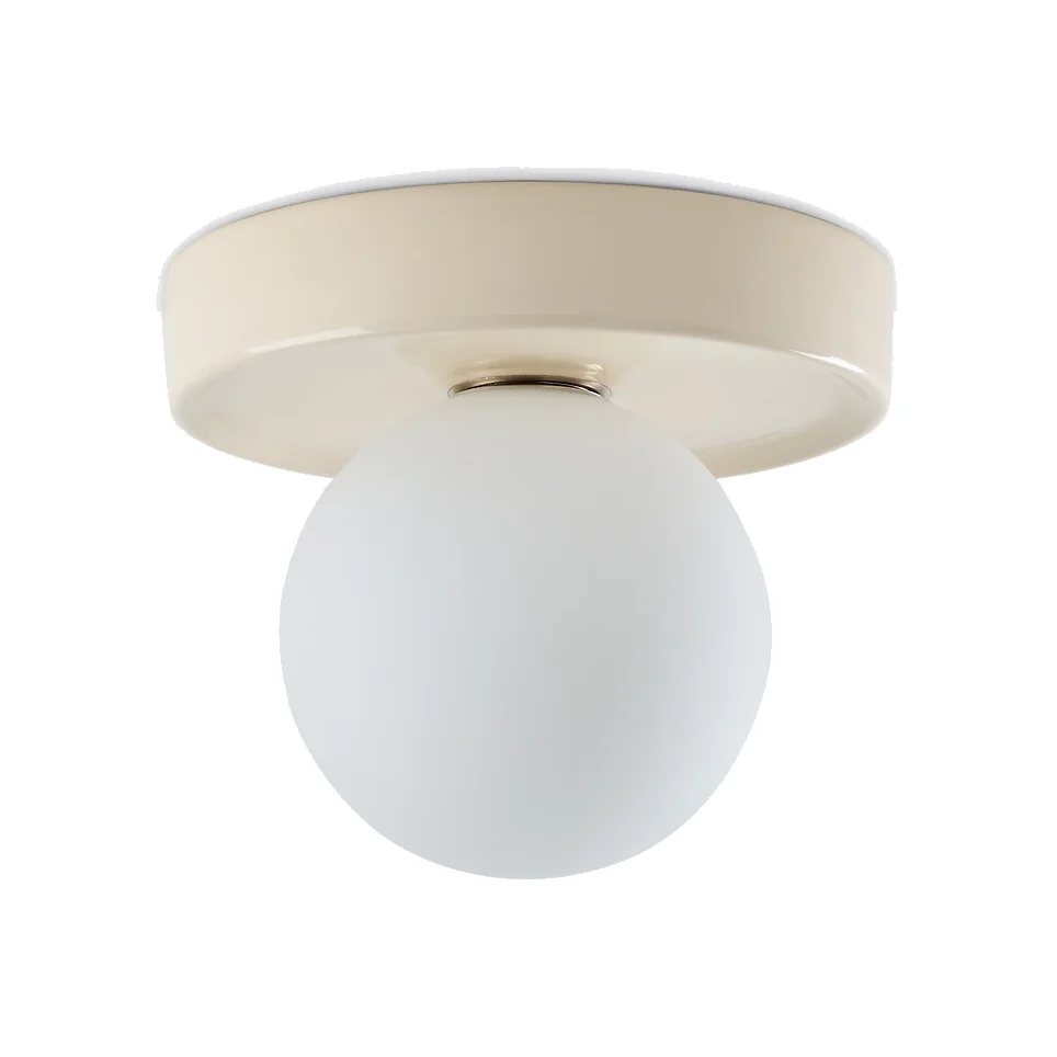 Holi Ceramic and Opal Glass Round Ceiling Light Or Wall Light, Diameter 22.5cm – image 1