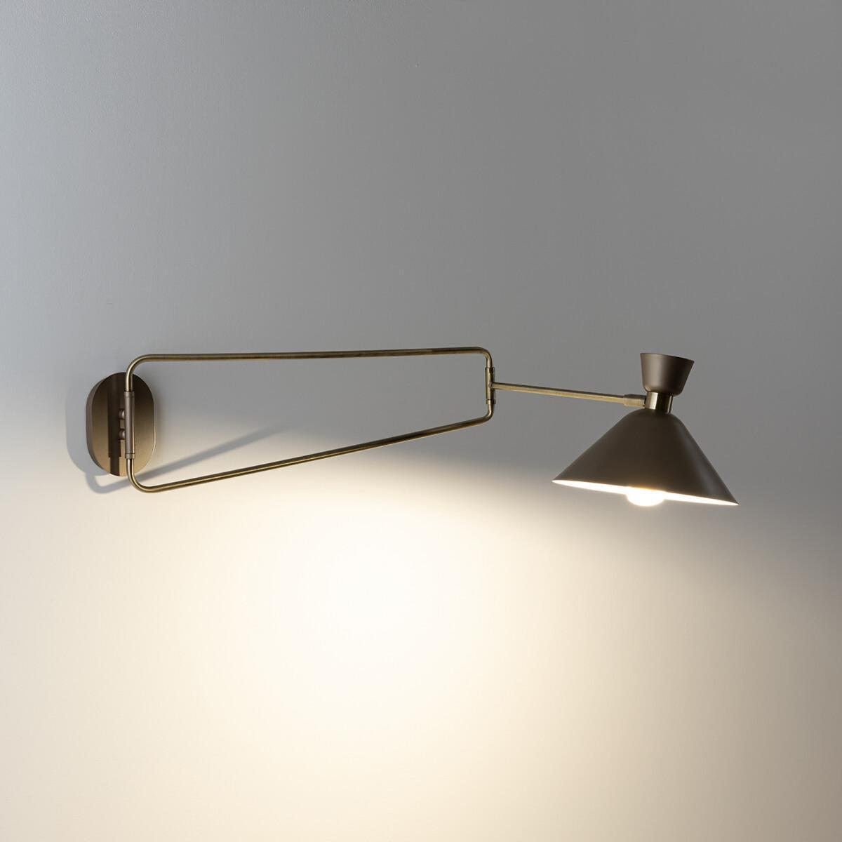 Zoticus Articulated Wall Light in Aged Brass – image 2