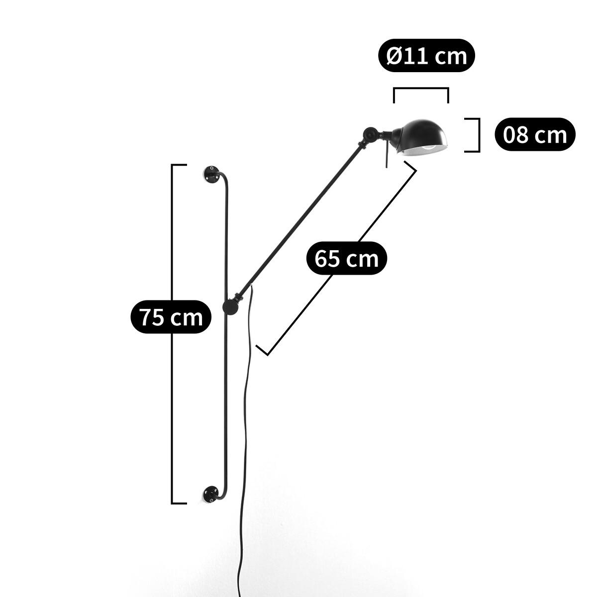 Kikan Adjustable Articulated Arm Metal Wall Light – image 2