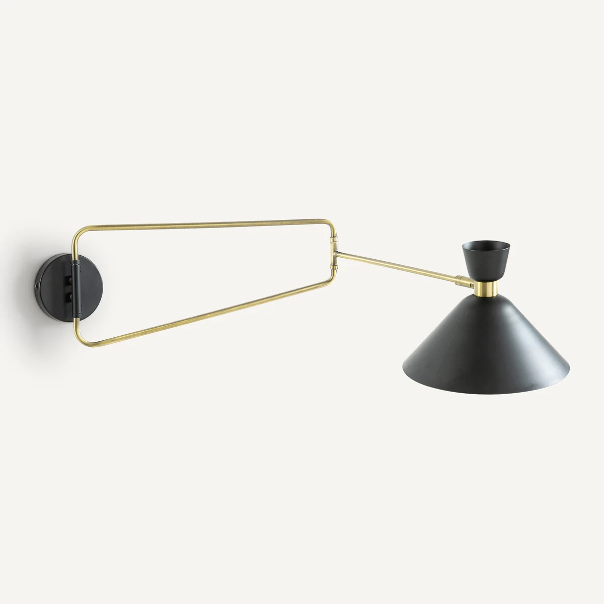 Zoticus Articulated Wall Light in Aged Brass – image 2
