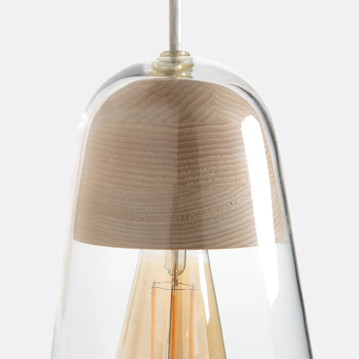 Nasoa Wall Light in Glass/Wood – image 4