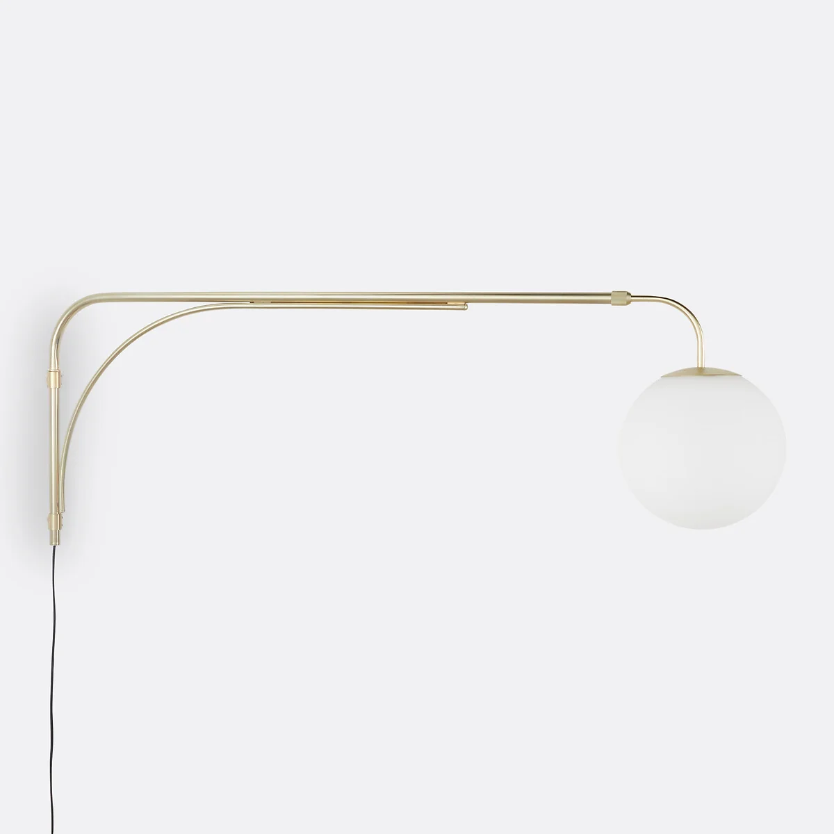 Moricio Brass and Opaline Glass Wall Light – image 2