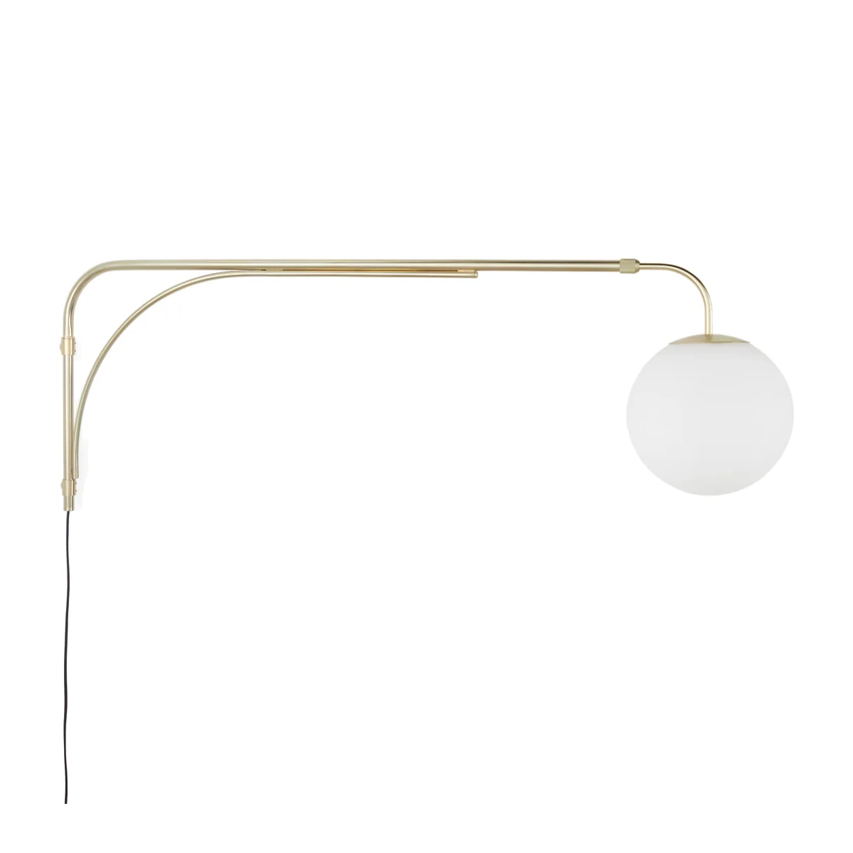 Moricio Brass and Opaline Glass Wall Light – image 1