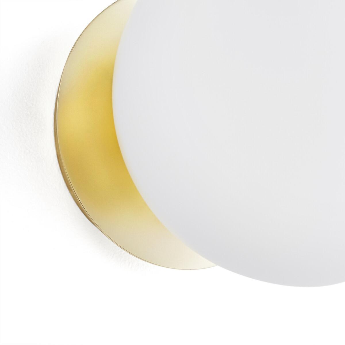 Moricio Brass and Opaline Wall Lamp – image 3