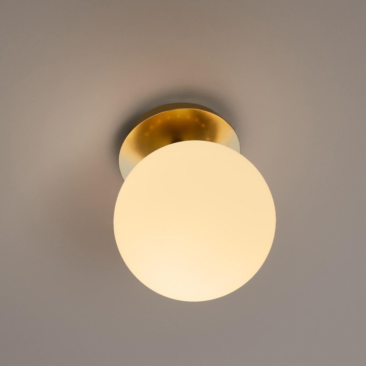 Moricio Brass and Opaline Wall Lamp – image 5