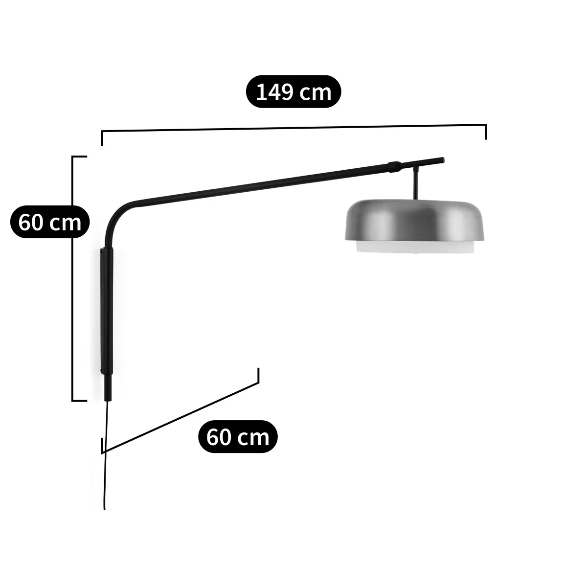 Clepsos Offset Metal Wall Light – image 7