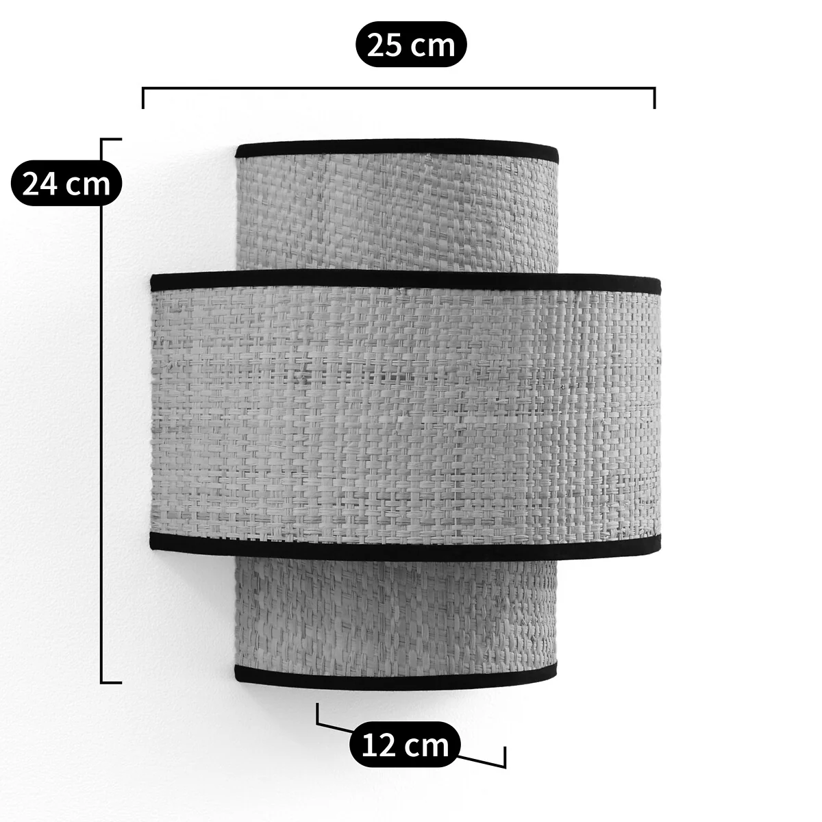 Dolkie Raffia Double Shade Wall Light – image 5