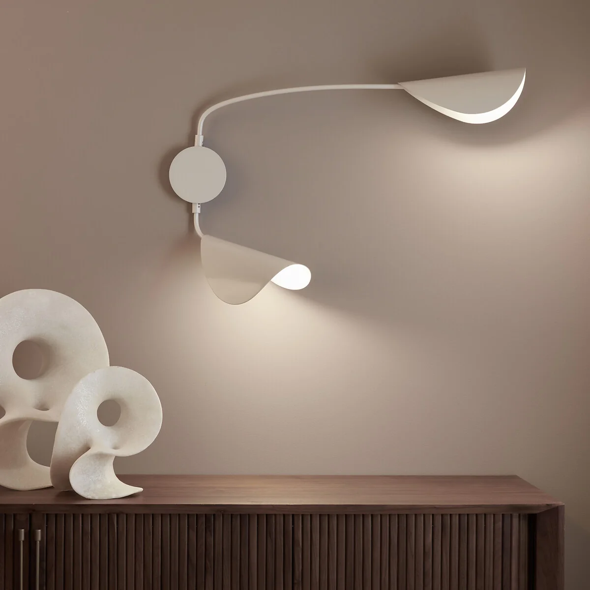 Funambule Contemporary 2-Arm Wall Light in Metal – image 1