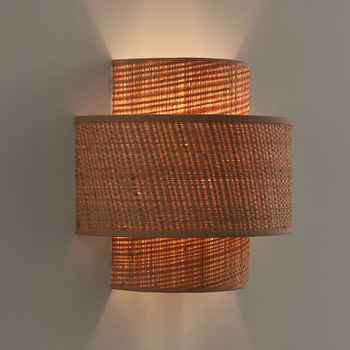 Dolkie Raffia Double Shade Wall Light – image 4
