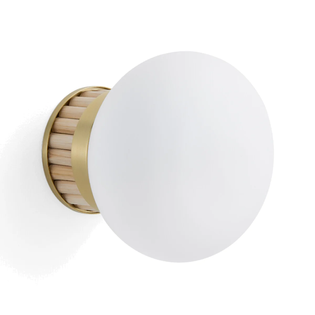 Les Signatures - Dolce Opaline Glass, Brass and Bamboo Wall Light – image 1