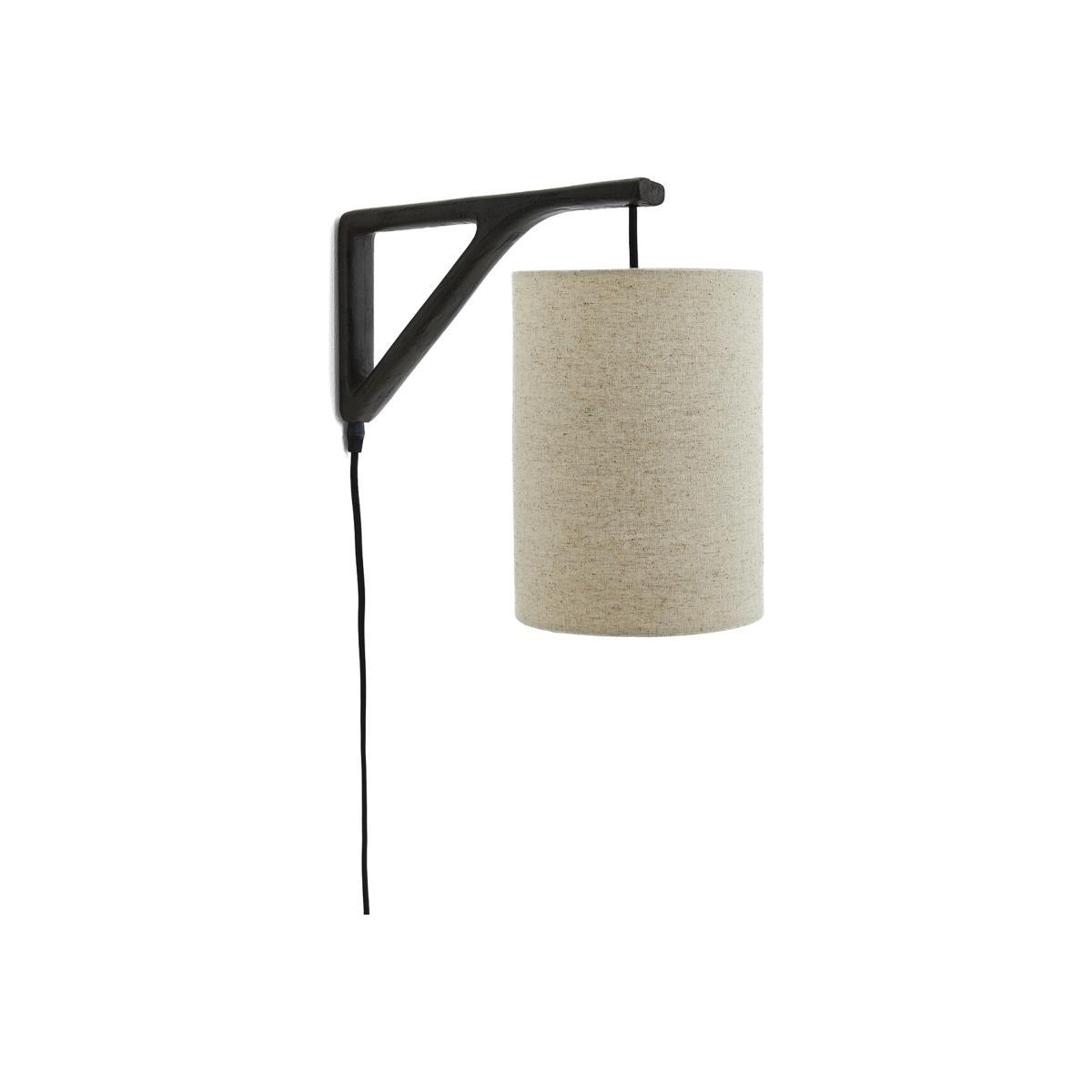 Jakomé Wall Light with Thick Linen Shade – image 1