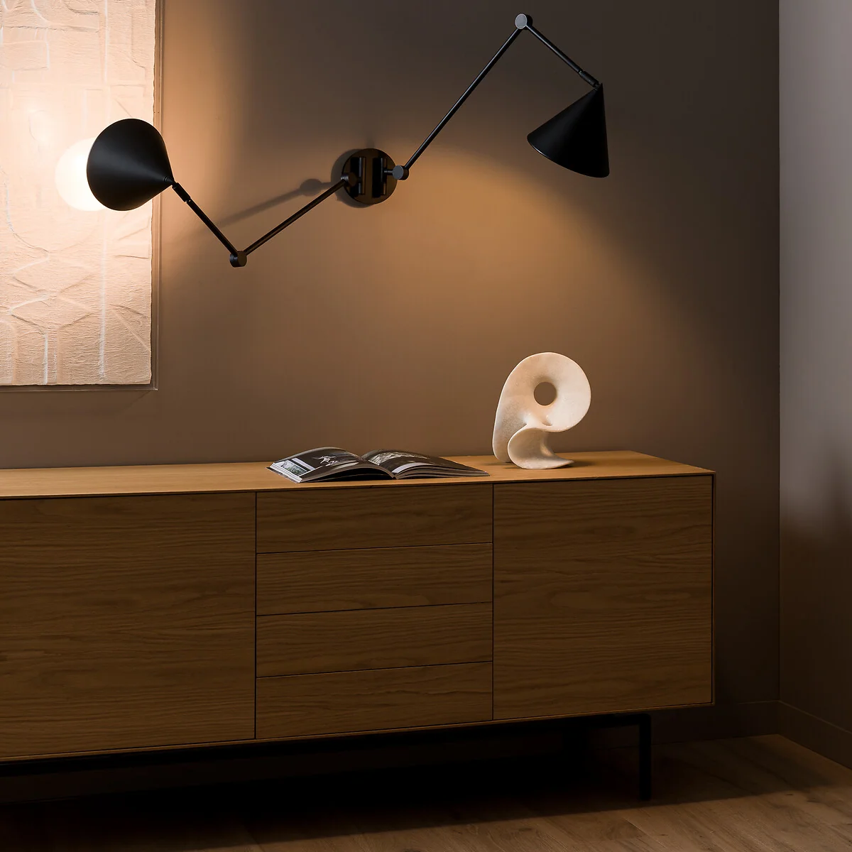 Moke Articulated Double-Arm Wall Light – image 3