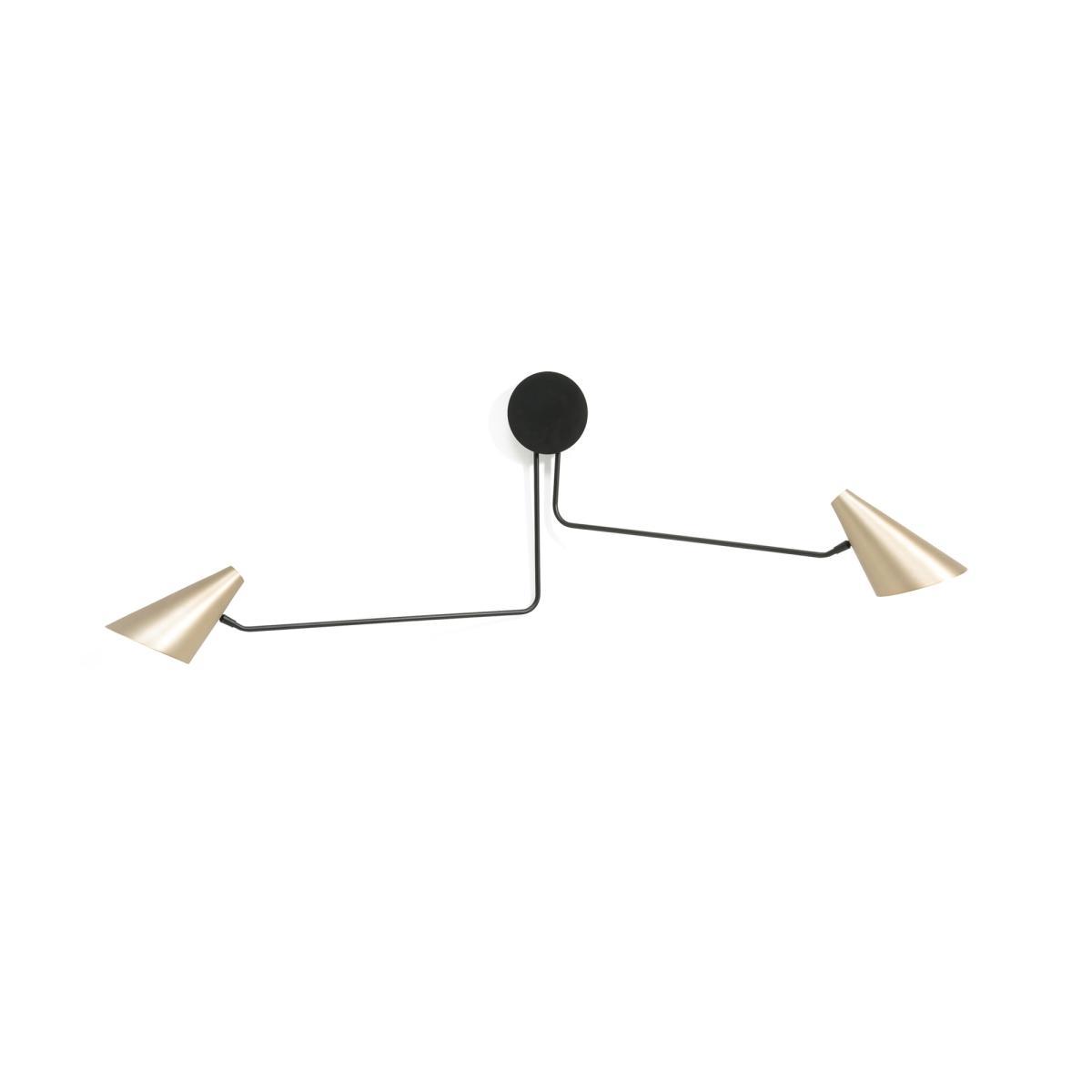 Baréa Contemporary Metallic 2-Arm Wall Light – image 3
