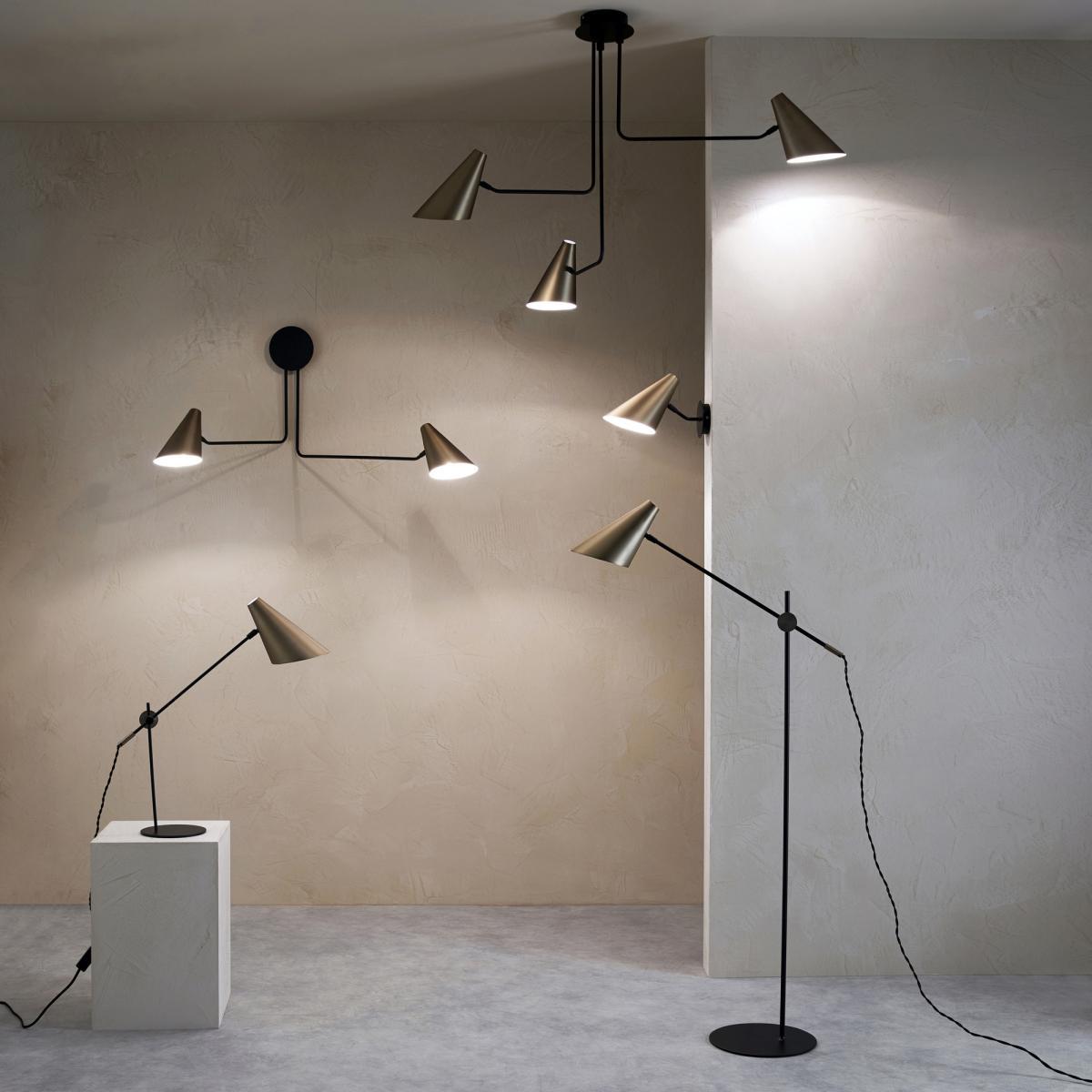 Baréa Contemporary Metallic 2-Arm Wall Light – image 6