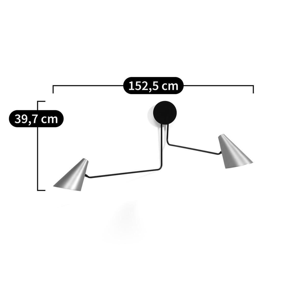Baréa Contemporary Metallic 2-Arm Wall Light – image 7
