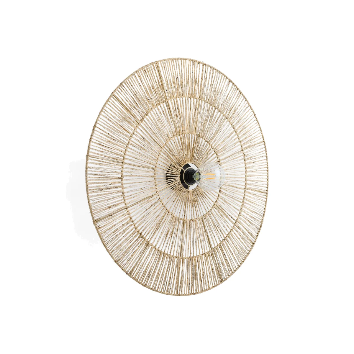 Yaku 80cm Diameter Round Hemp Wall Light – image 1