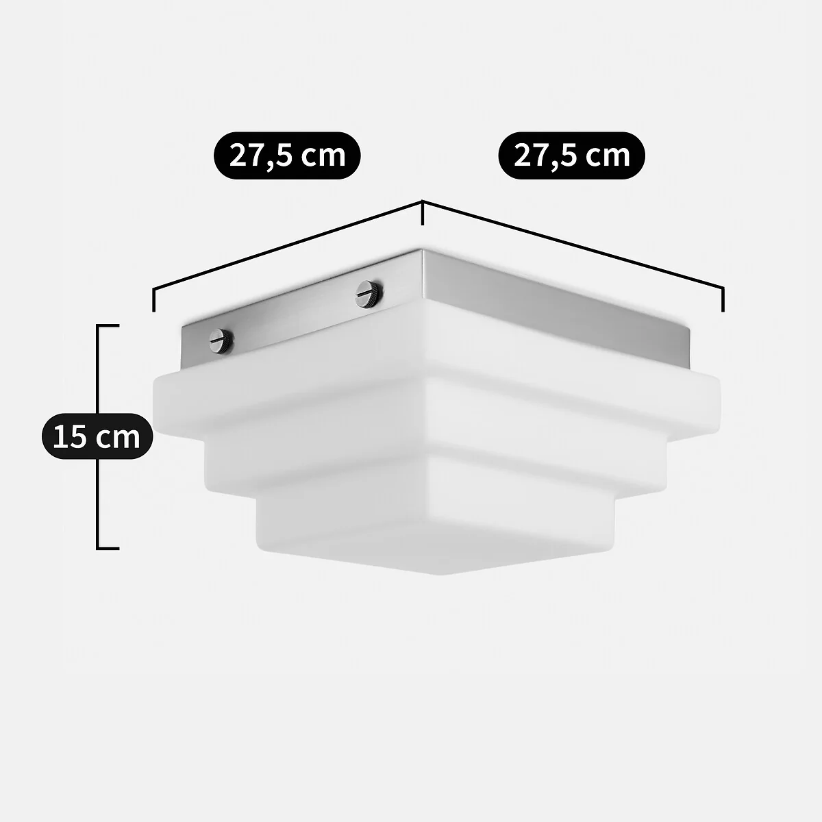 Decar Ceiling Or Wall Light in Opaline Glass, Width 27.5cm – image 6