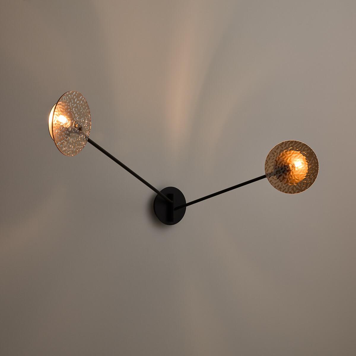 Palma Metal and Amber Glass Wall Lamp – image 2