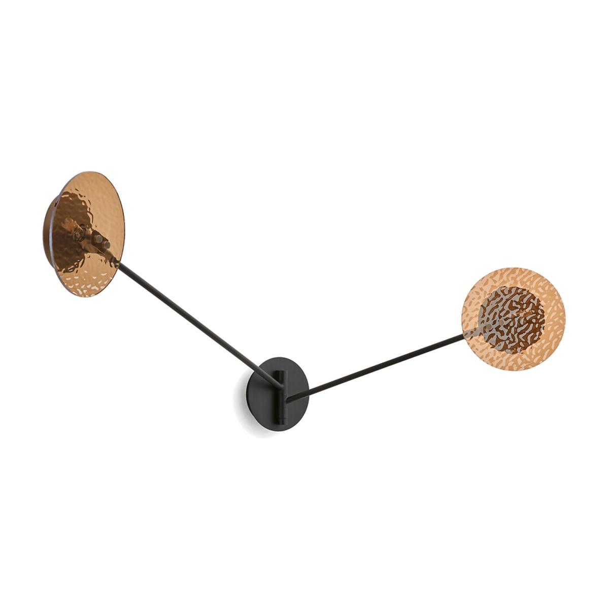 Palma Metal and Amber Glass Wall Lamp – image 1