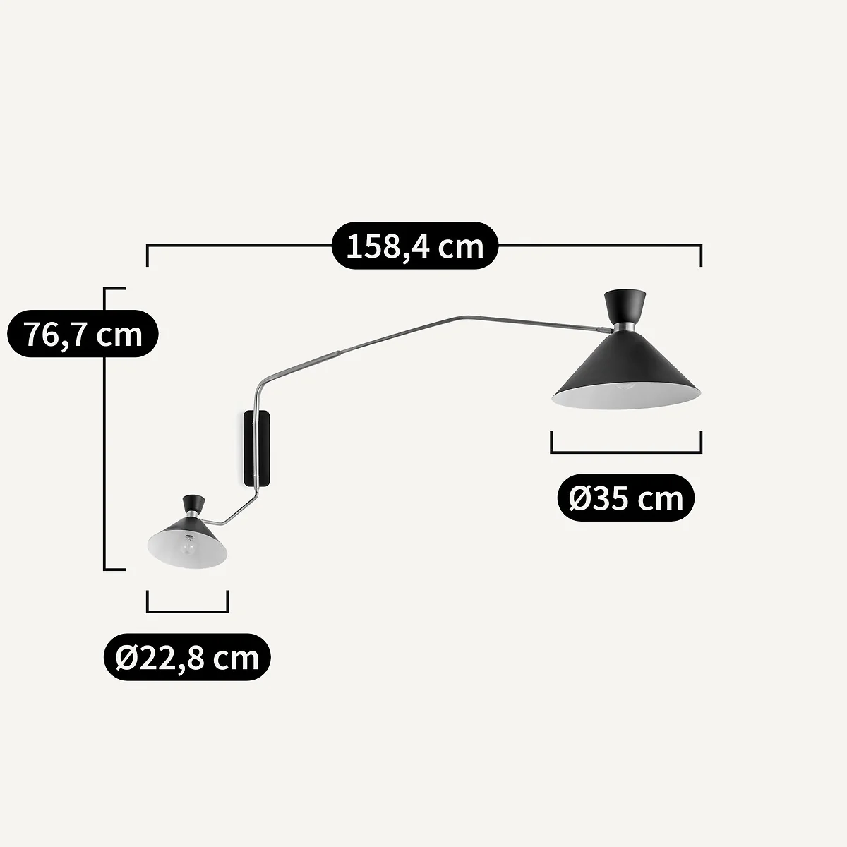 Zoticus Aged Brass XL Double Wall Light – image 6