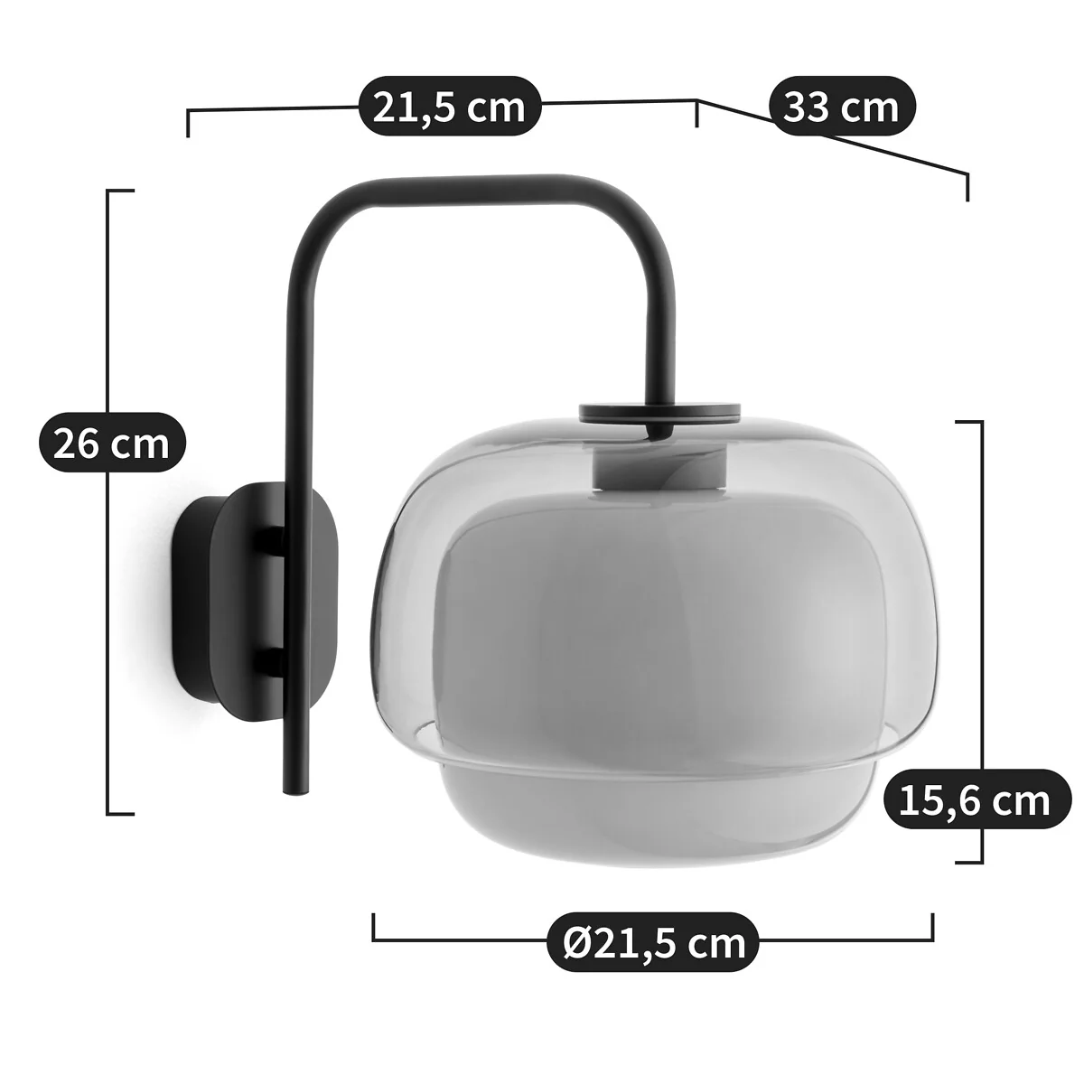 Kinoko Coloured Glass and Metal Wall Light – image 5