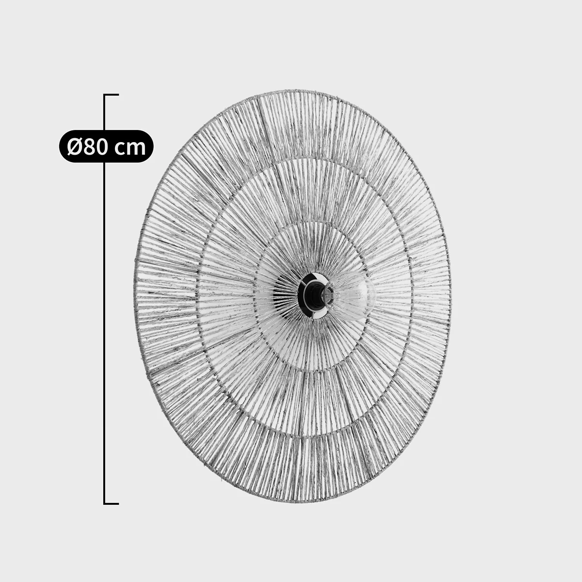 Yaku 80cm Diameter Round Hemp Wall Light – image 4