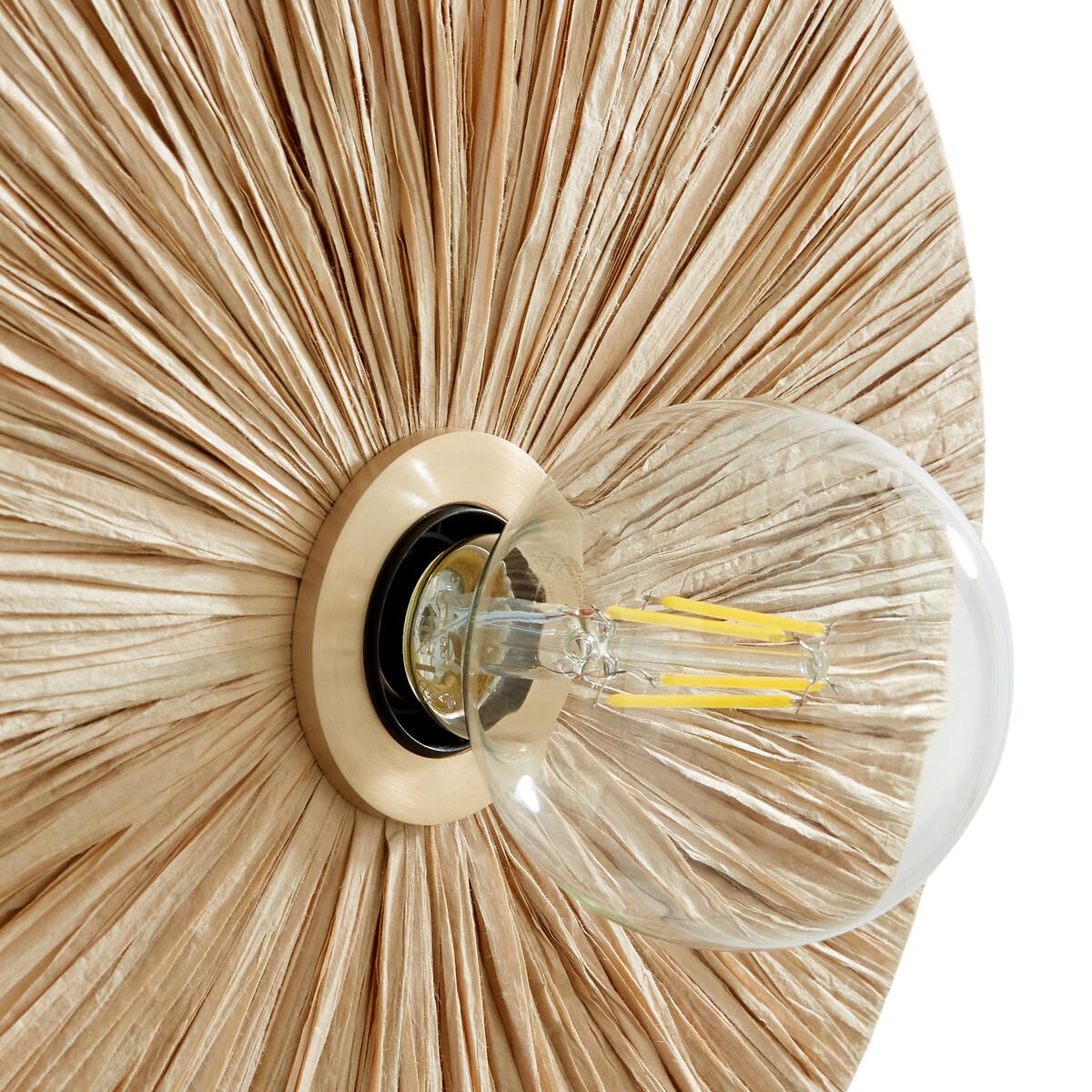 Rafita 30cm Diameter Round Raffia Wall Lamp – image 3
