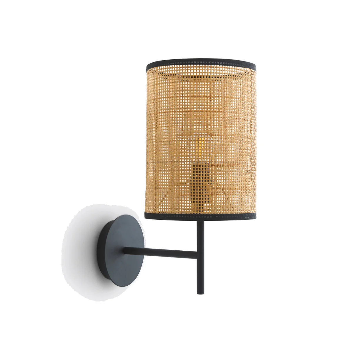 Cara Metal & Cane Wall Light – image 1