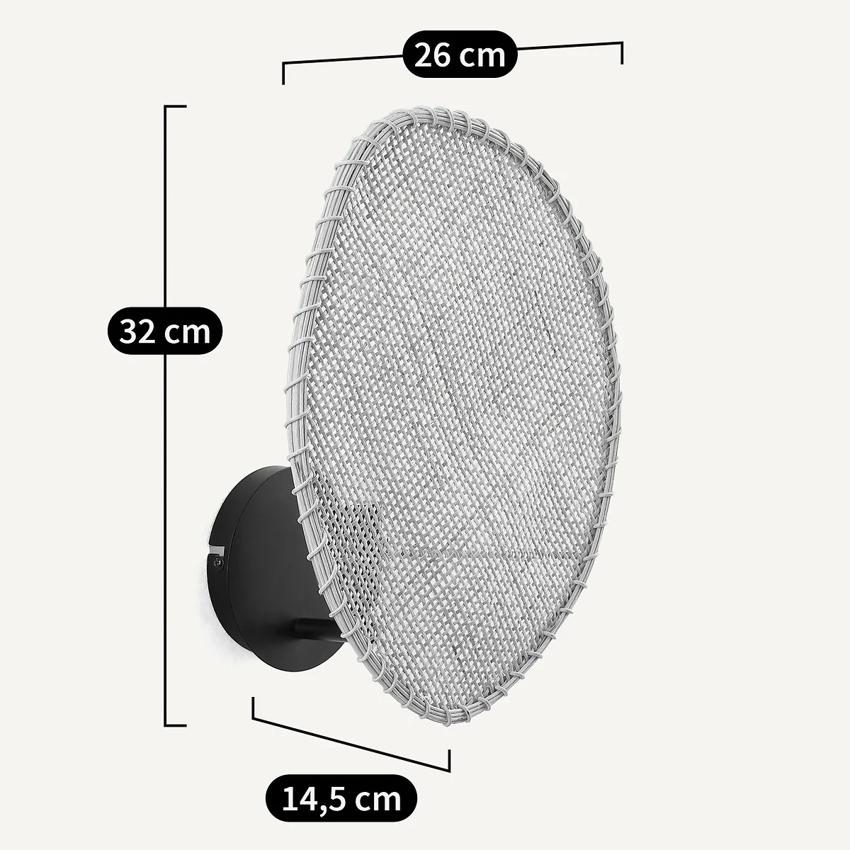 Canopee Small Rattan Wall Light by E. Gallina – image 8