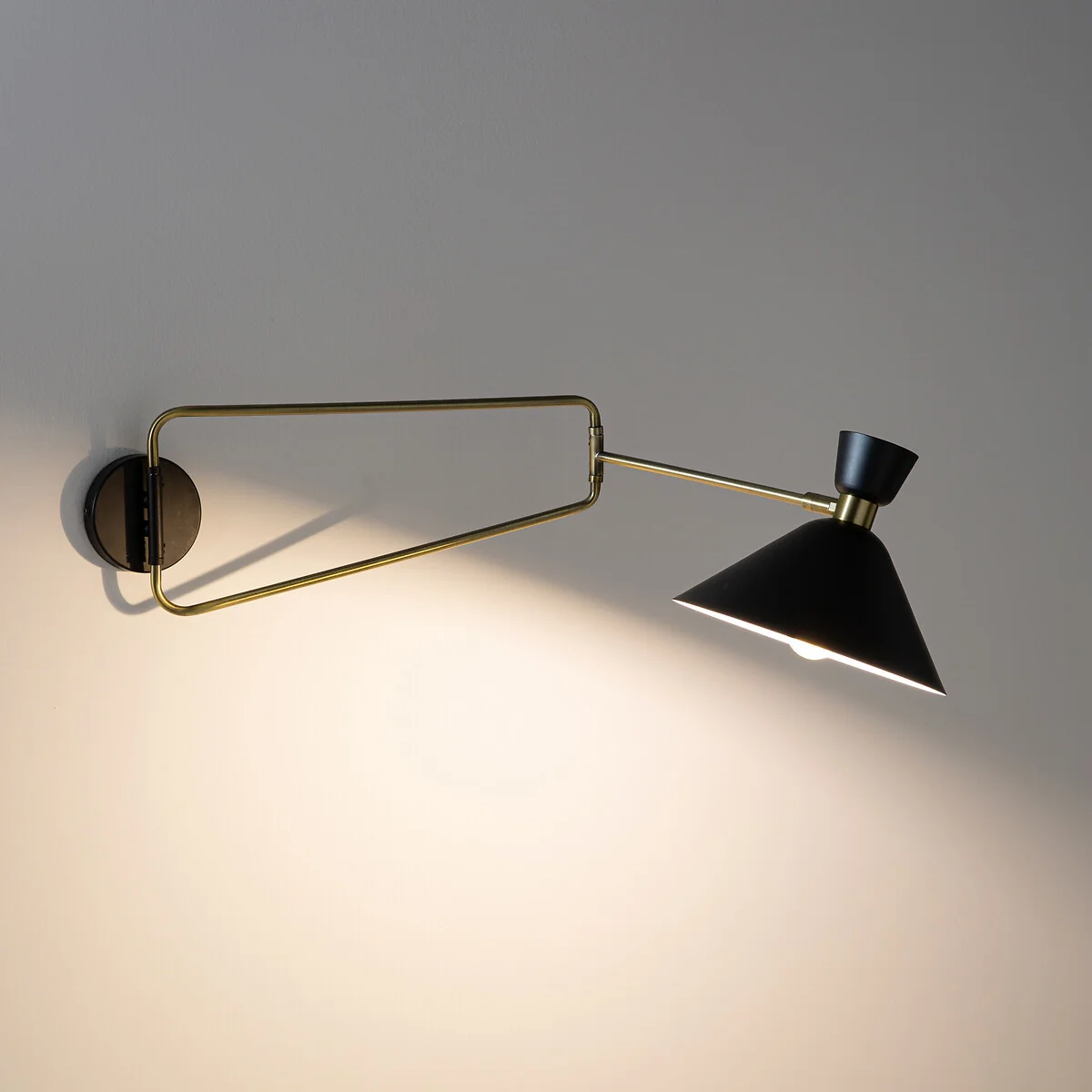 Zoticus Articulated Wall Light in Aged Brass – image 3