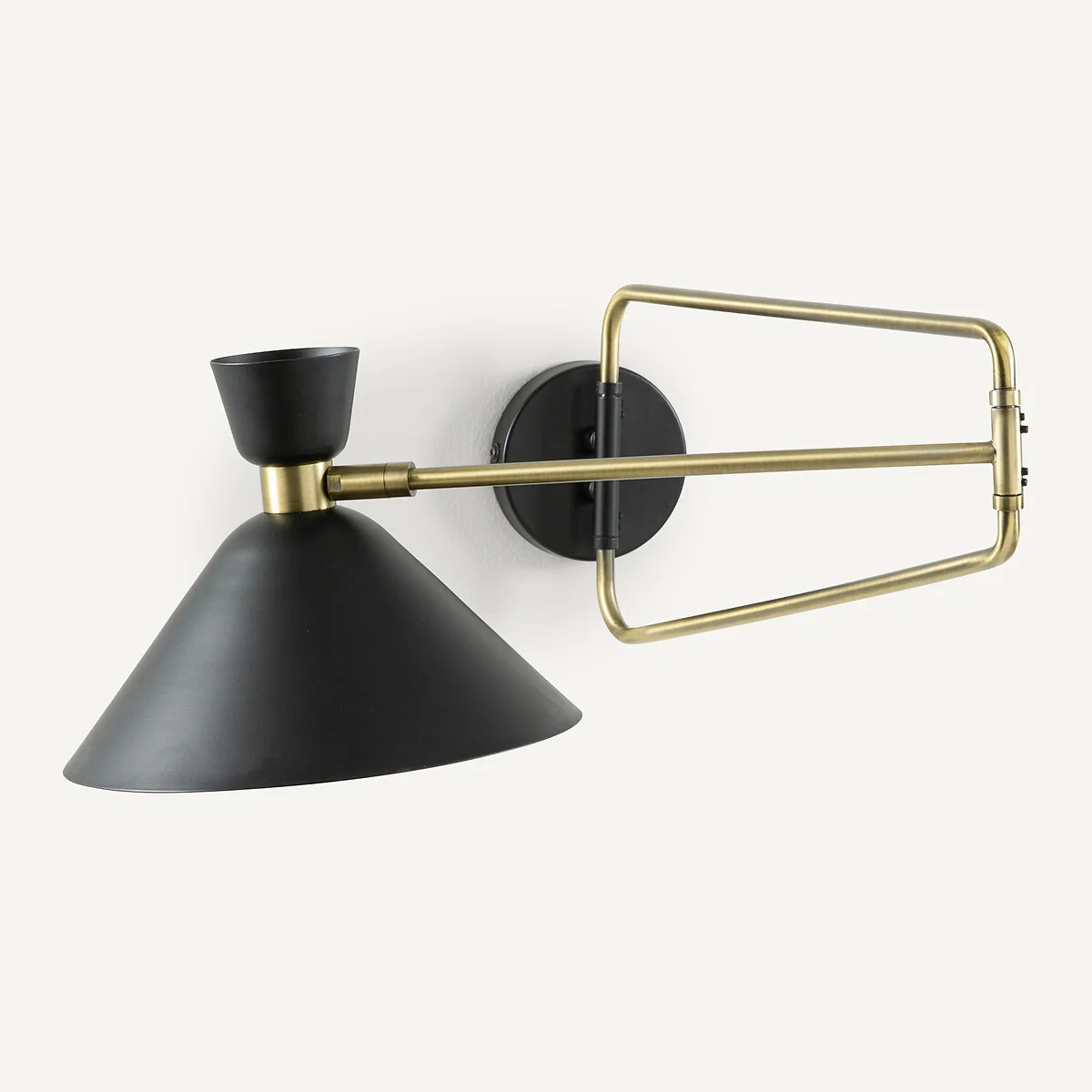 Zoticus Articulated Wall Light in Aged Brass – image 4