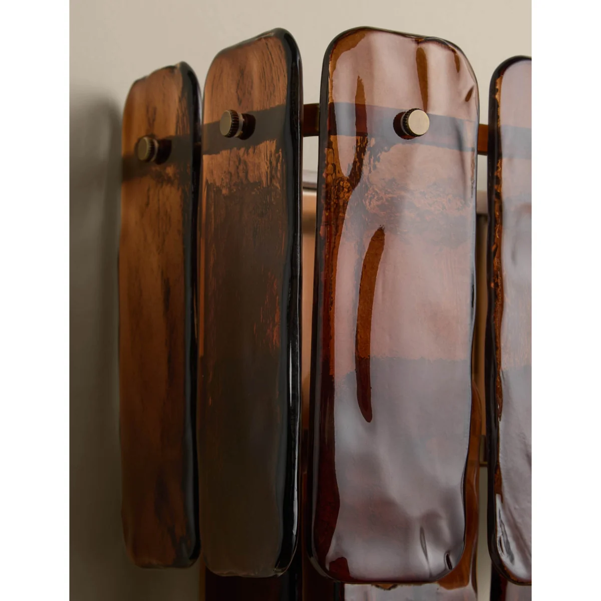M&S Glass 2 Tier Square Wall Light Brown – image 4