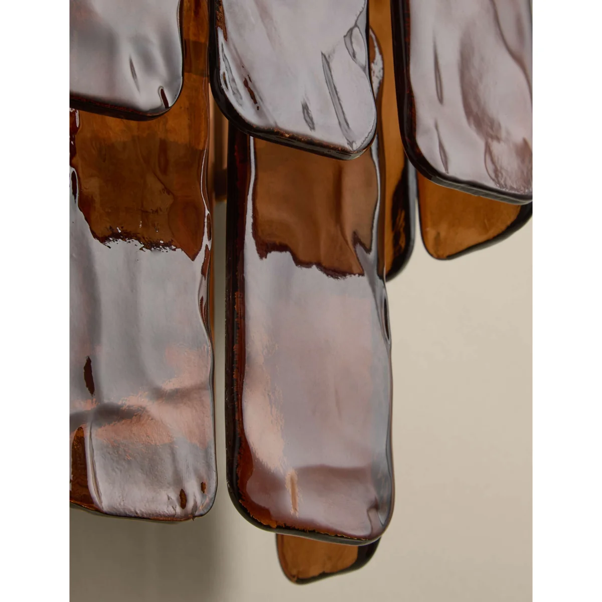 M&S Glass 2 Tier Square Wall Light Brown – image 5