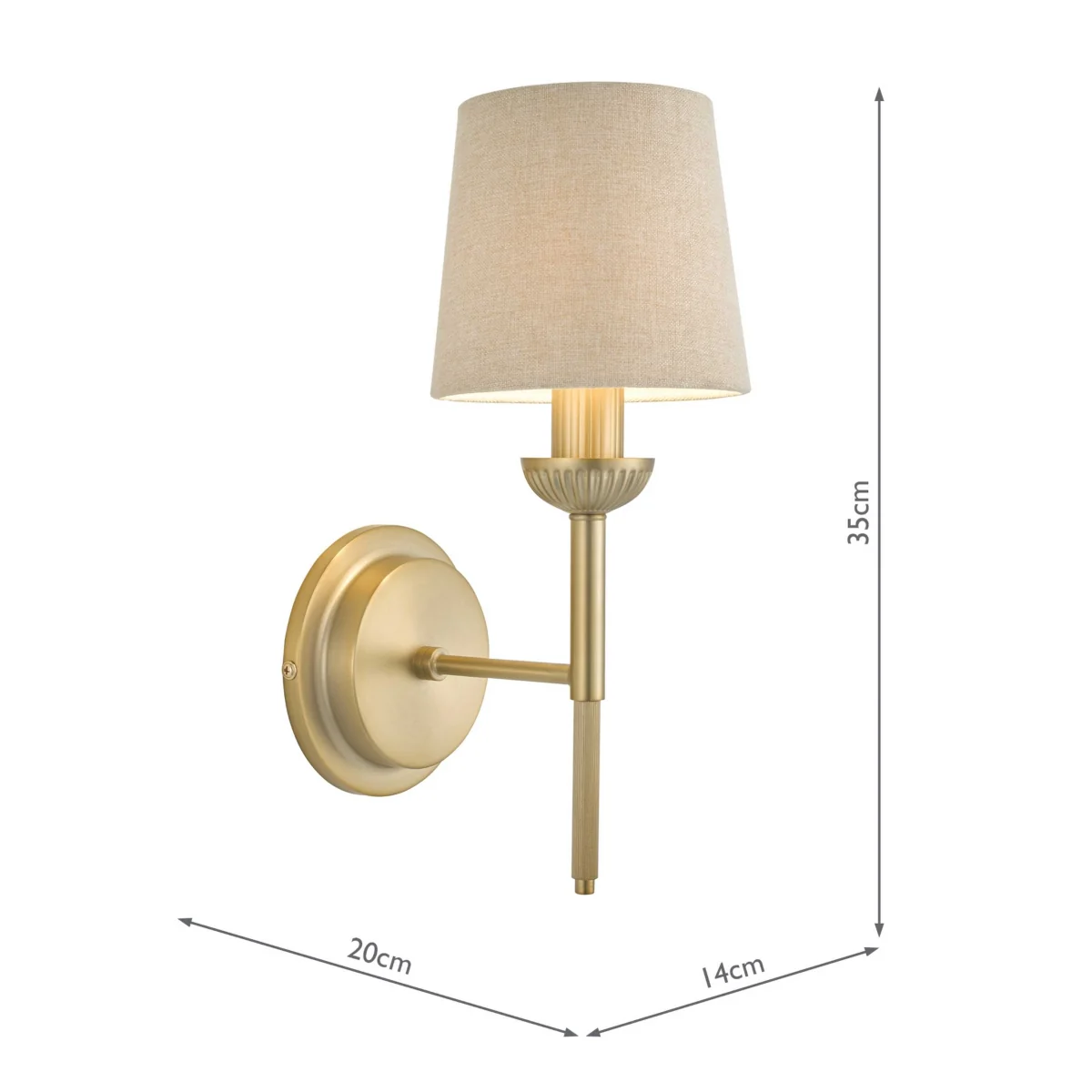 Laura Ashley Sullivan Metal Wall Light Champagne – image 5