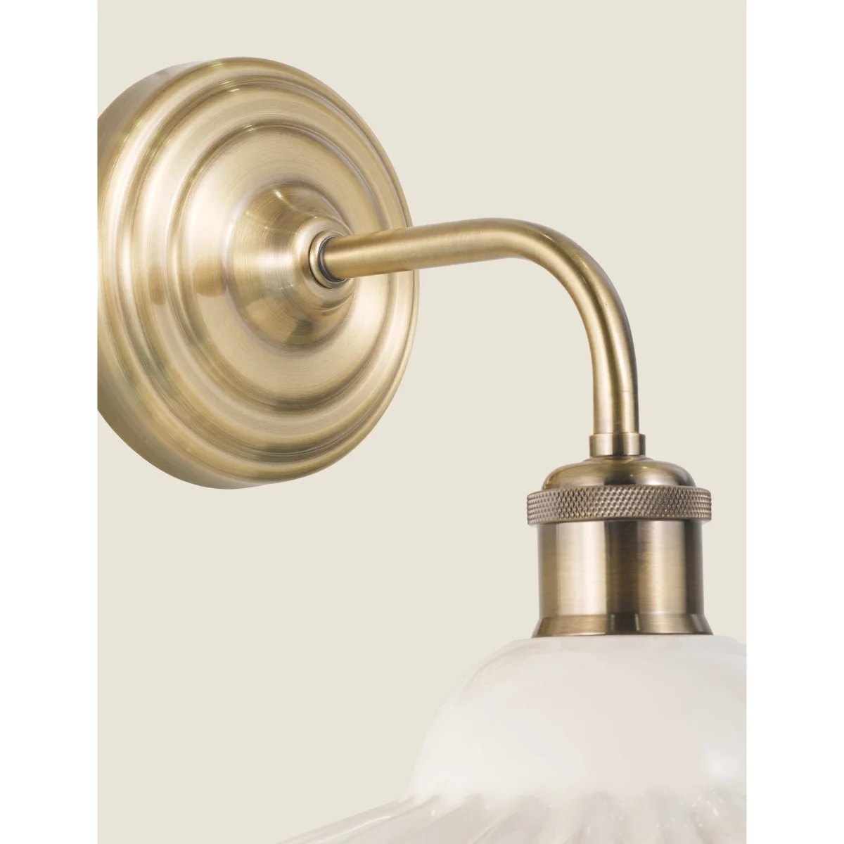 Laura Ashley Beca Ceramic & Metal Wall Light Antique Brass – image 4