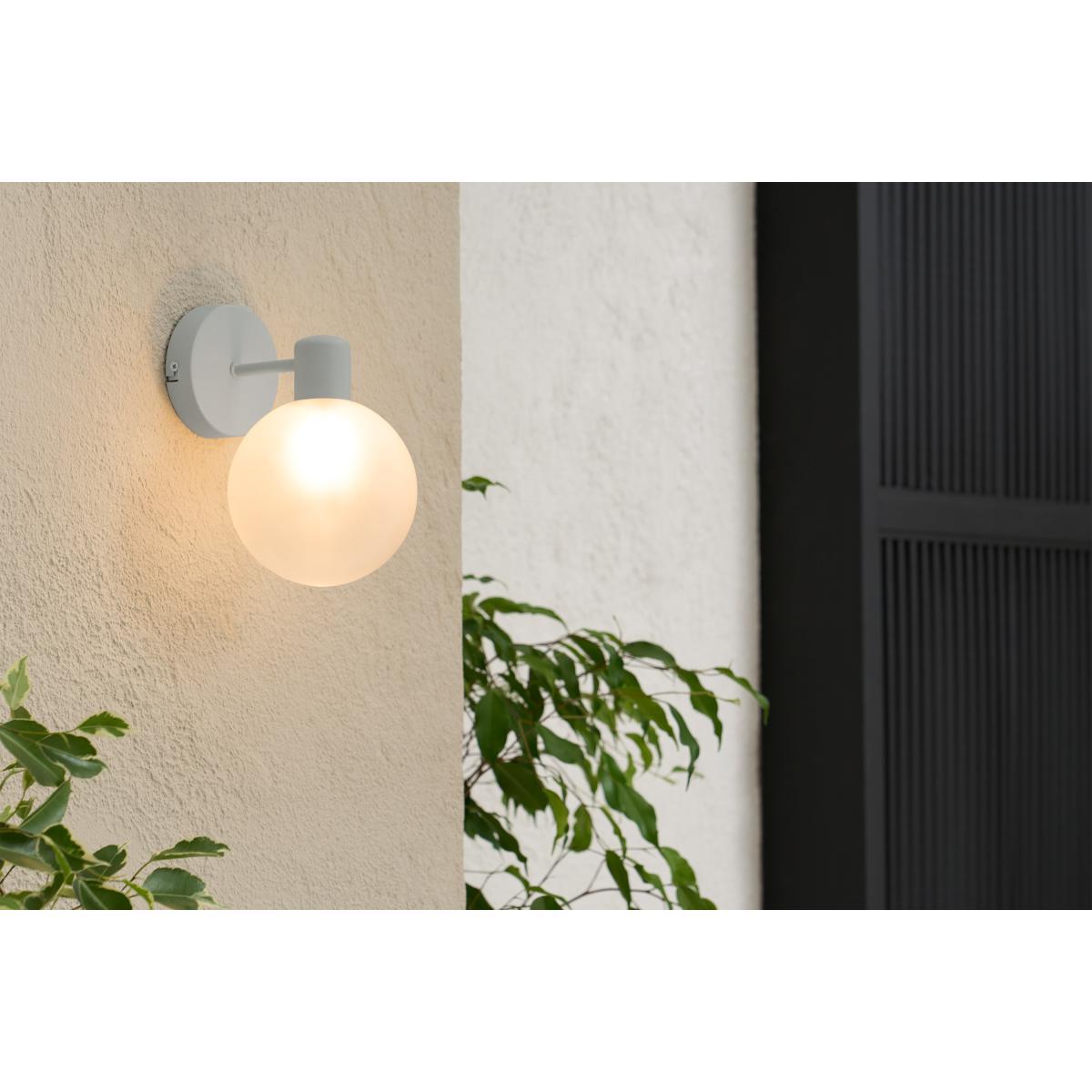 Sawyer Outdoor Wall Light, Grey & Frosted Glass – image 3