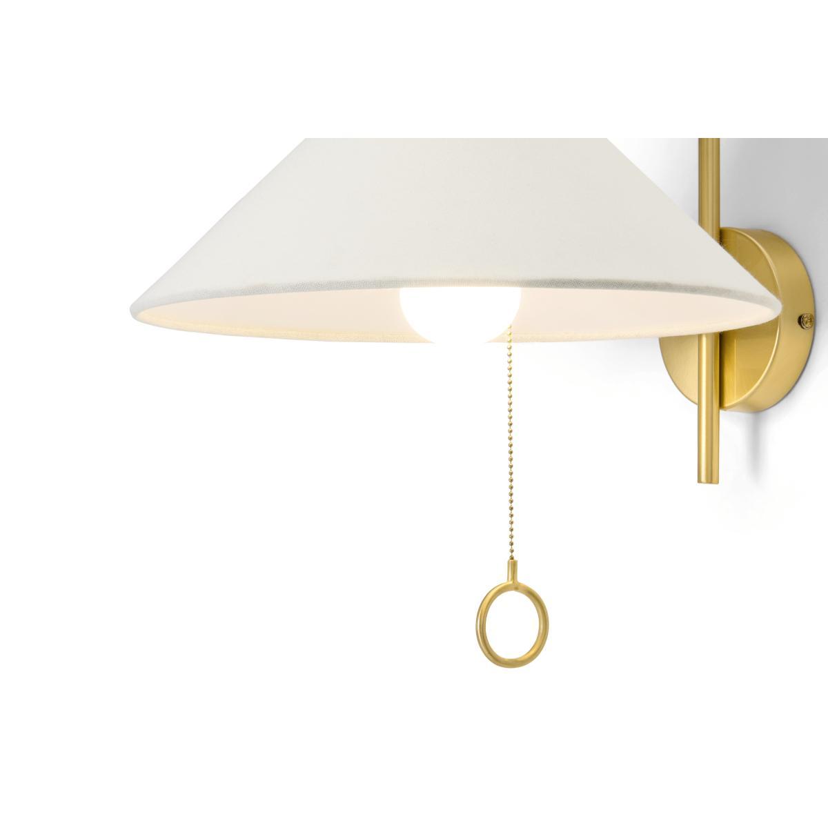 Natalie Wall Lamp, Brass & White – image 4