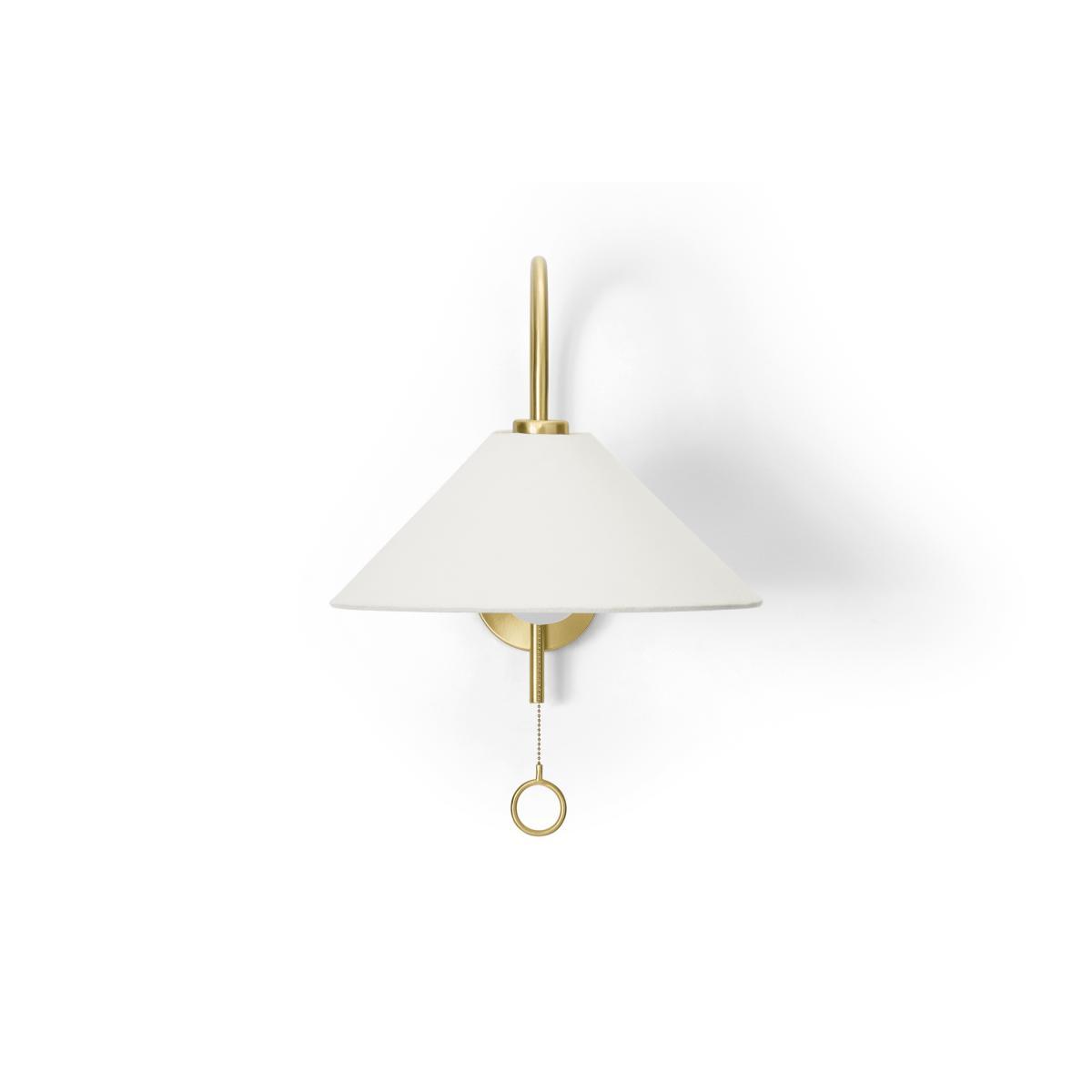 Natalie Wall Lamp, Brass & White – image 5