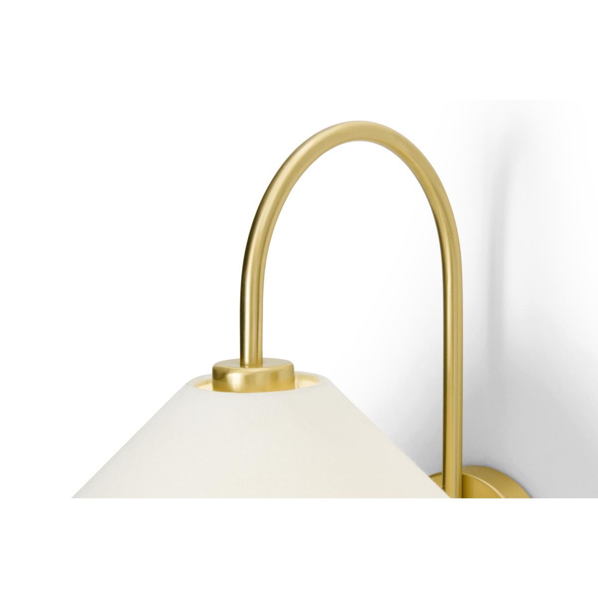 Natalie Wall Lamp, Brass & White – image 6