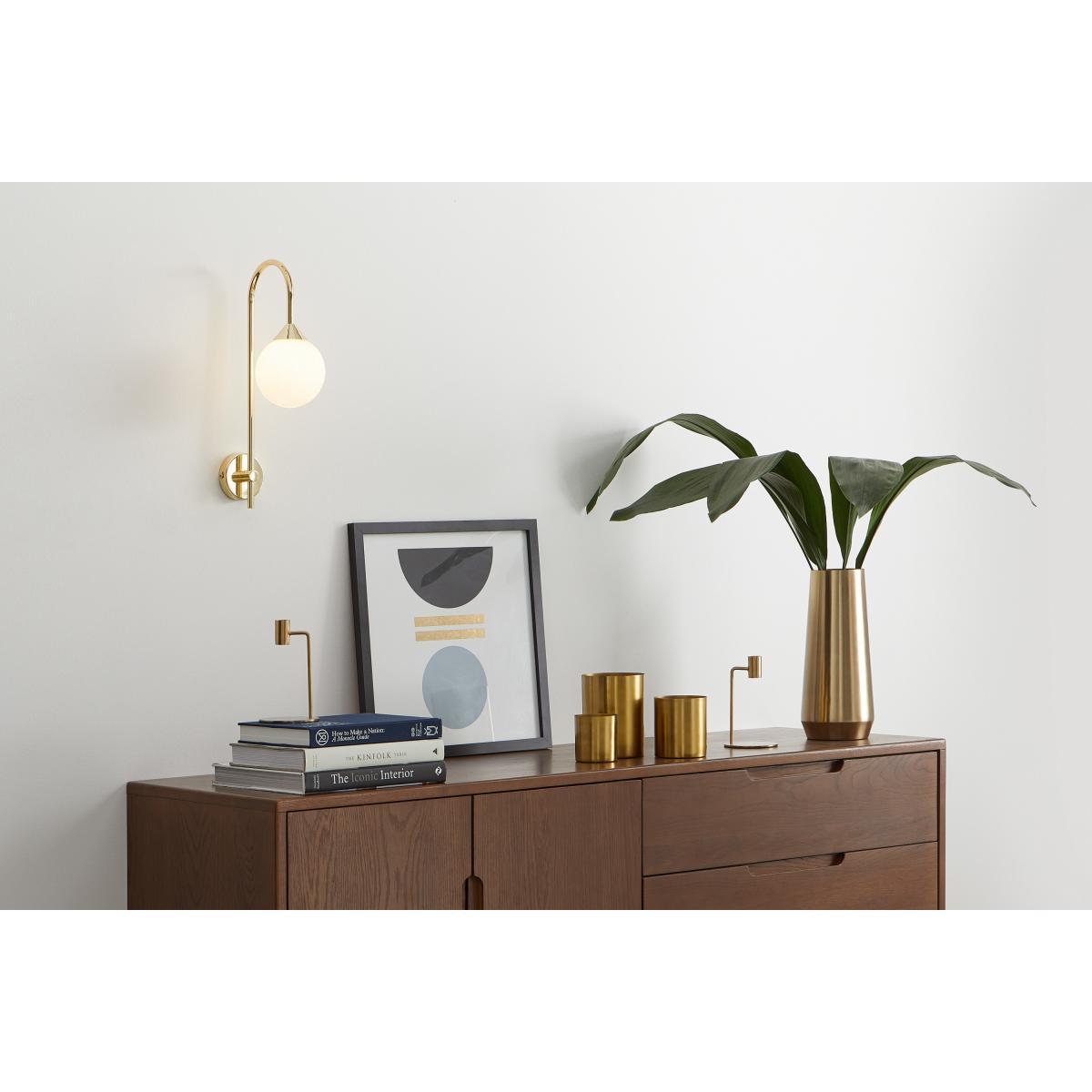Faye Wall Light Single, Brass – image 3