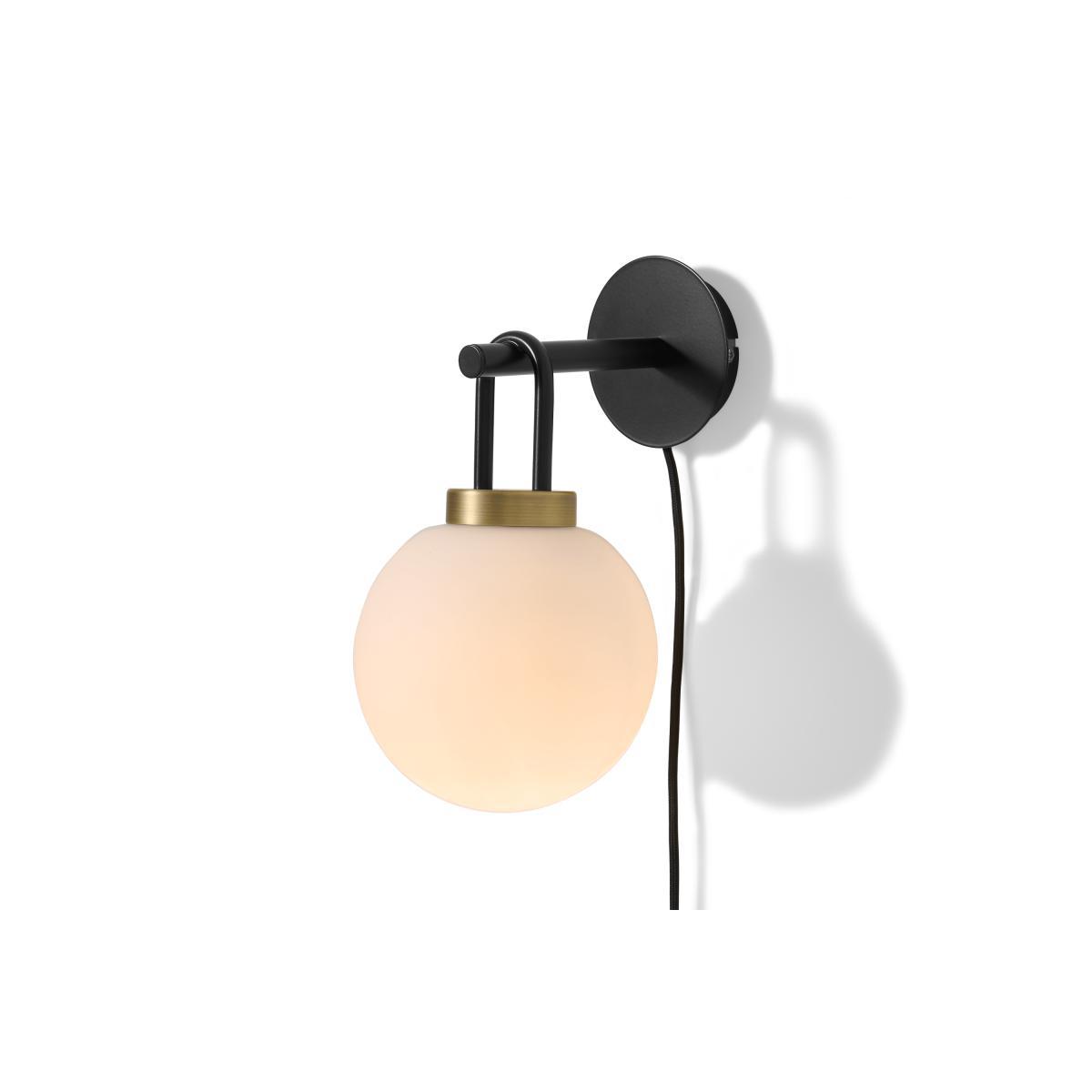Nyro Plug In Wall Lamp, Black & Antique Brass – image 3