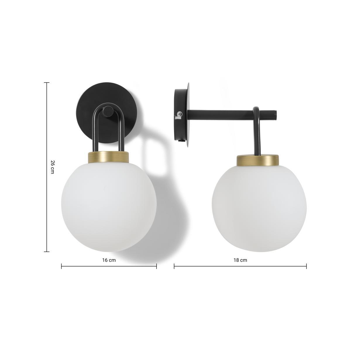Nyro Plug In Wall Lamp, Black & Antique Brass – image 10