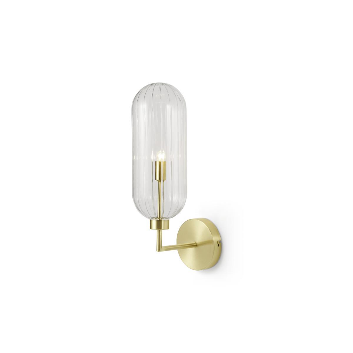 Dia Wall Lamp, Glass and Brass – image 2