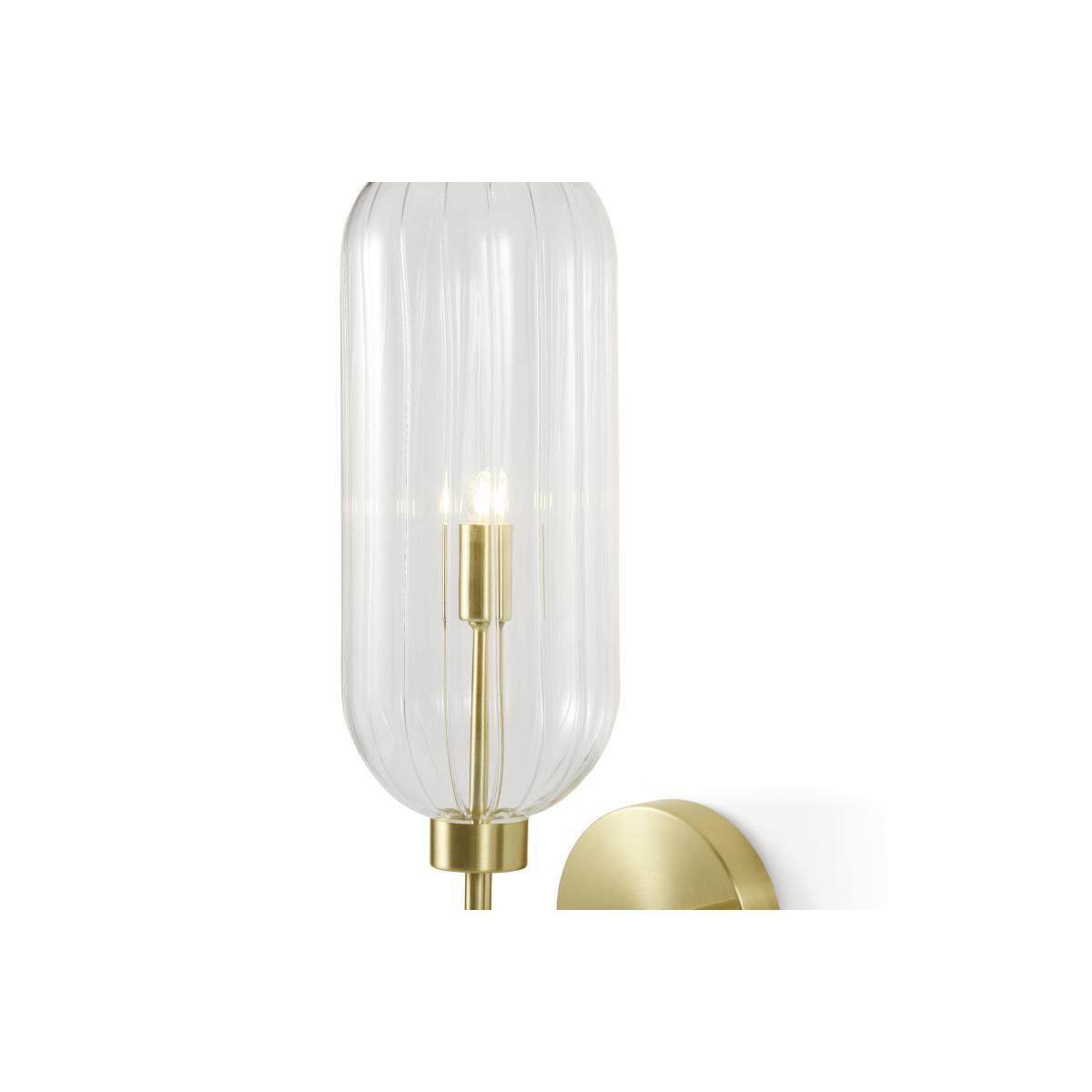 Dia Wall Lamp, Glass and Brass – image 4