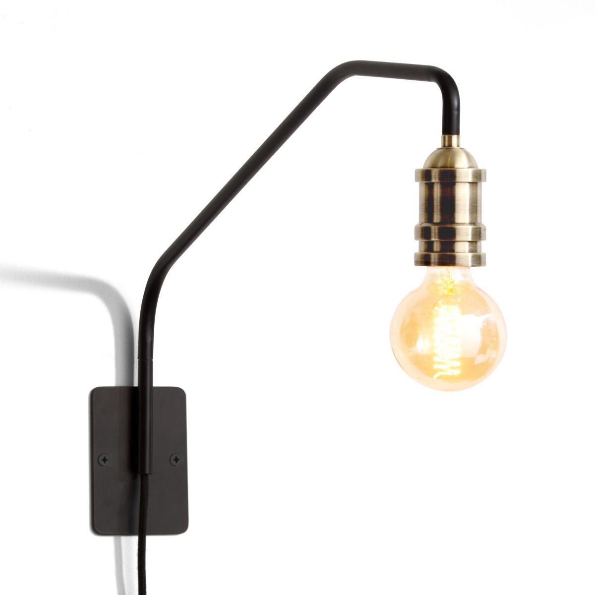 Starkey Wall Lamp, Black and Brass – image 2
