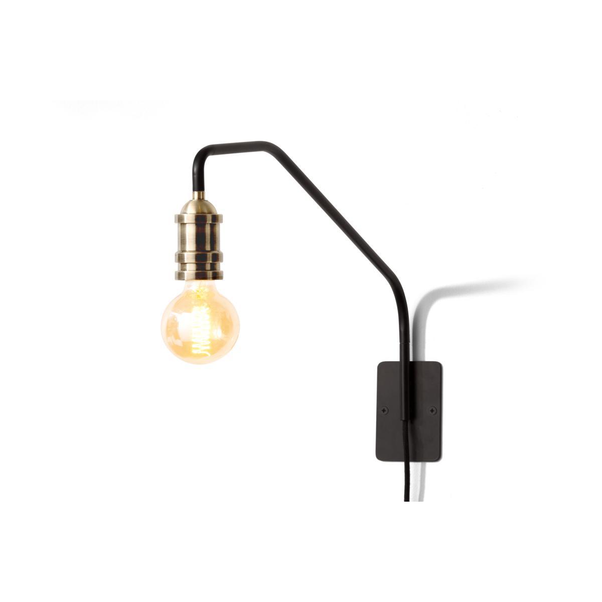 Starkey Wall Lamp, Black and Brass – image 3